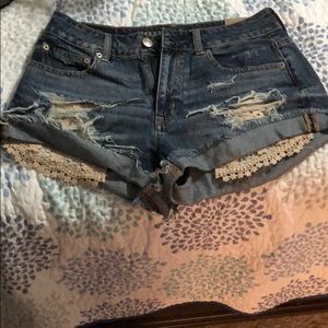 Denim shorts